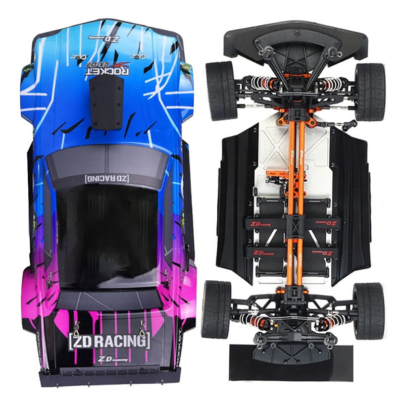 ZD Racing EX07 1/7 4WD RC Coche de alta velocidad 130 km/h Profesional de derrape plano Coche deportivo Eléctrico RC Modelo Juguetes Regalo