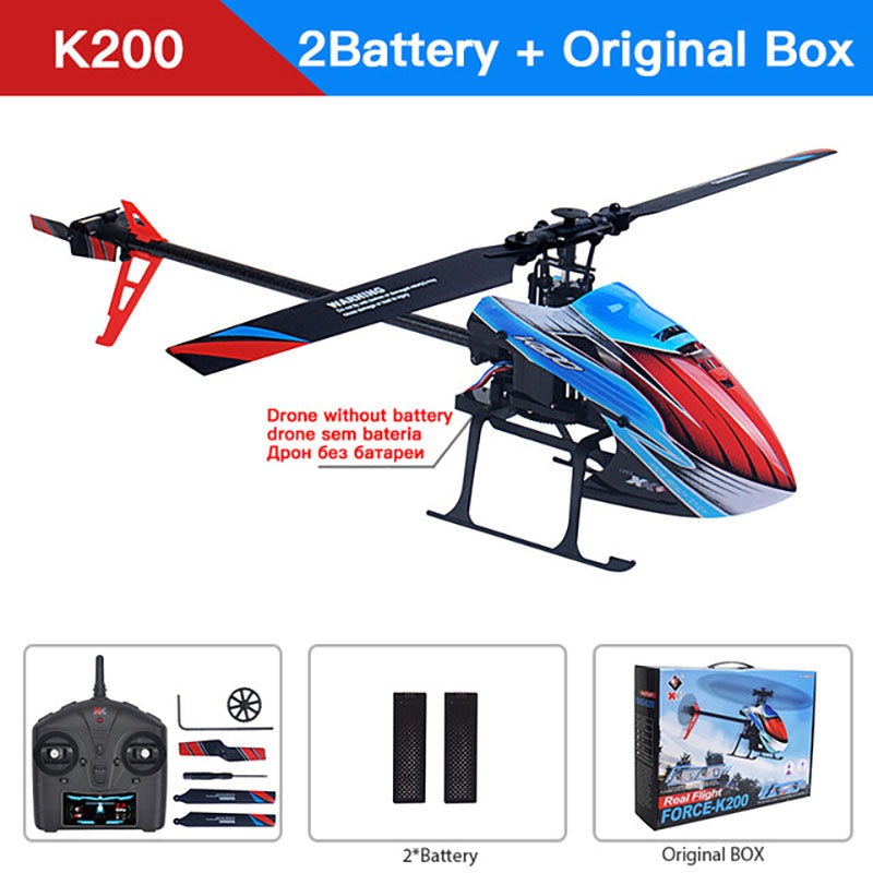 WLtoys XK K200 RC Helicopter 2.4G 6-Aixs Gyroscope 4CH Altitude Hold Optical Flow Helicopter Toys