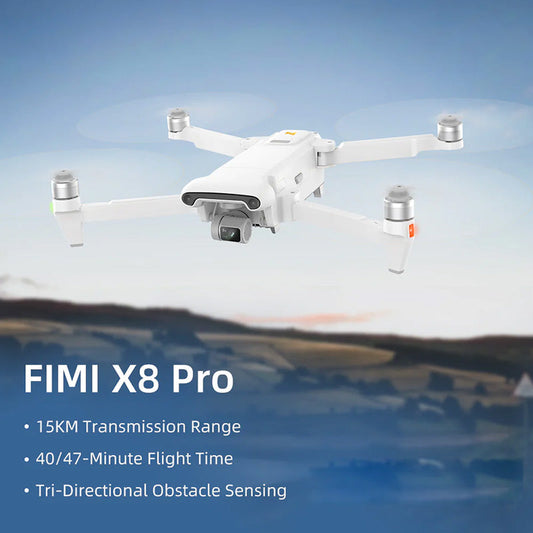 Dron profesional FIMI X8 PRO 4K con GPS, 15 km, cámara CMOS de 1/1,3 pulgadas, cardán de 3 ejes, cuadricóptero RC tridireccional con sistema de evitación de obstáculos