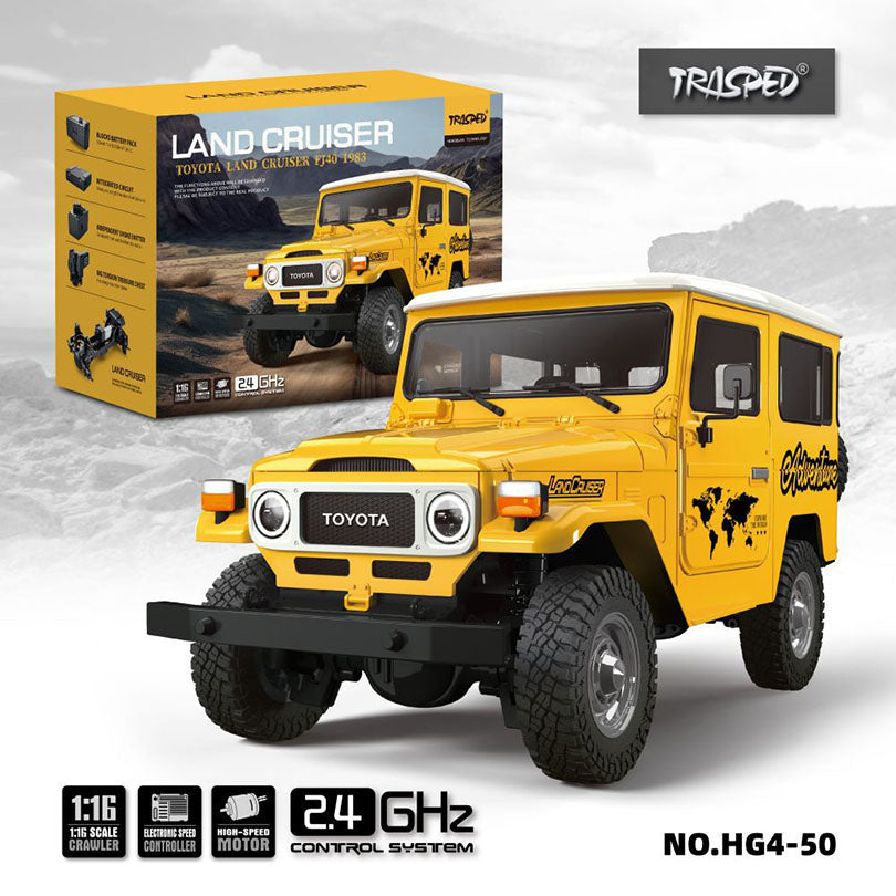 HG HG4-50 TRASPED TOYOTA Land Cruiser FJ40 1983 RC Car 1/16 4WD Rock Crawler LED Light Simulated Sound Off-Road Climbing Truck Full Proportional RC Toys