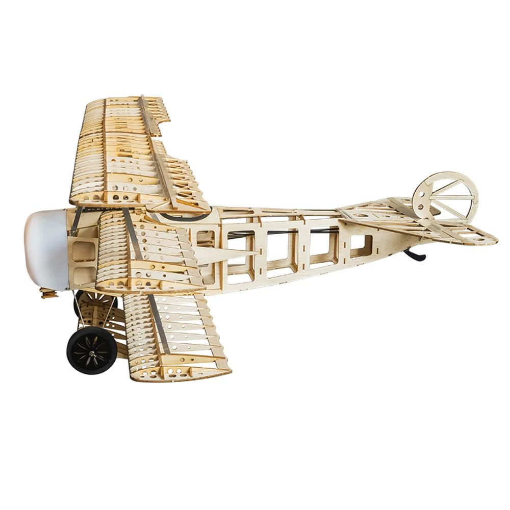 DWHobby Balsa wood Plane S17 Fokker Dr.I Electric Fixed Wing Fighter Plane Balsa Kits 770mm Wingspan