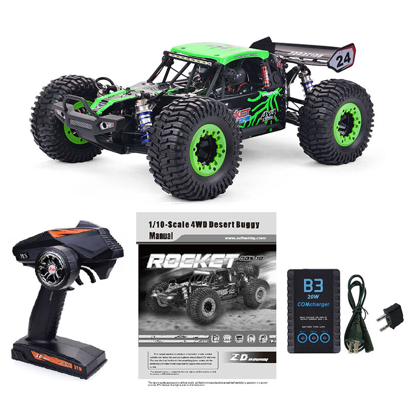 ZD Racing DBX 10 1/10 4WD 2.4G Camión de desierto sin escobillas de alta velocidad 80 km/h Coche todoterreno RC de juguete