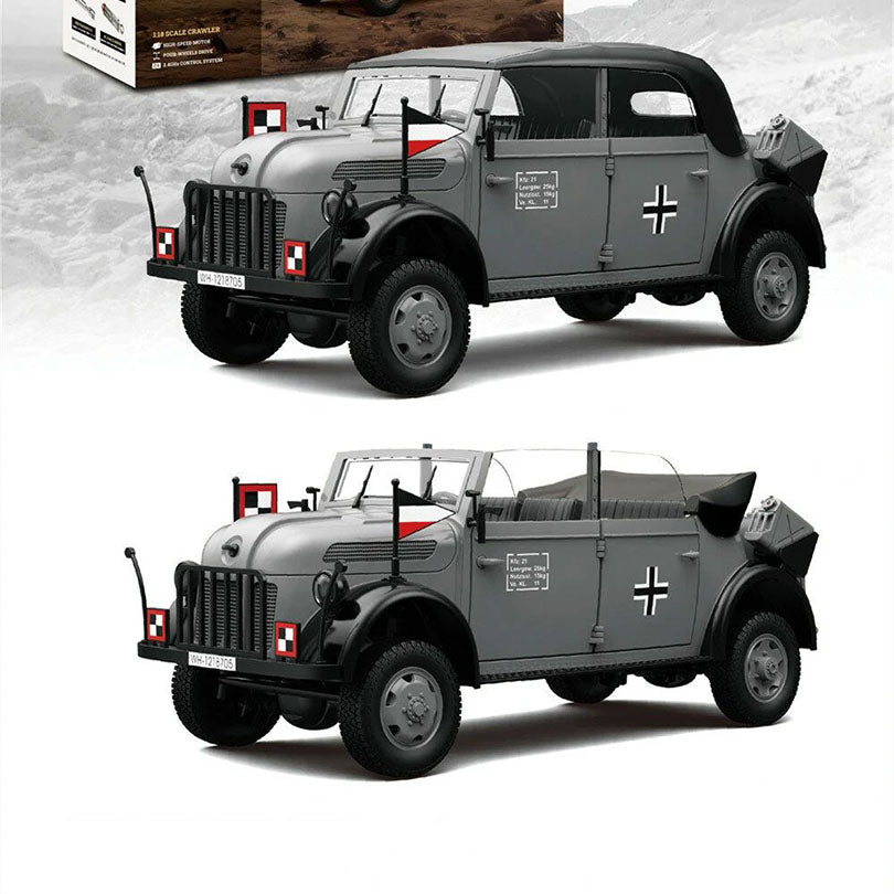 HG HG4-51 TRASPED STEYR COMMAND VEHICLE RC Car 1/18 4WD Off-Road Climbing Truck LED Light Simulated Sound Full Proportional RC Toys