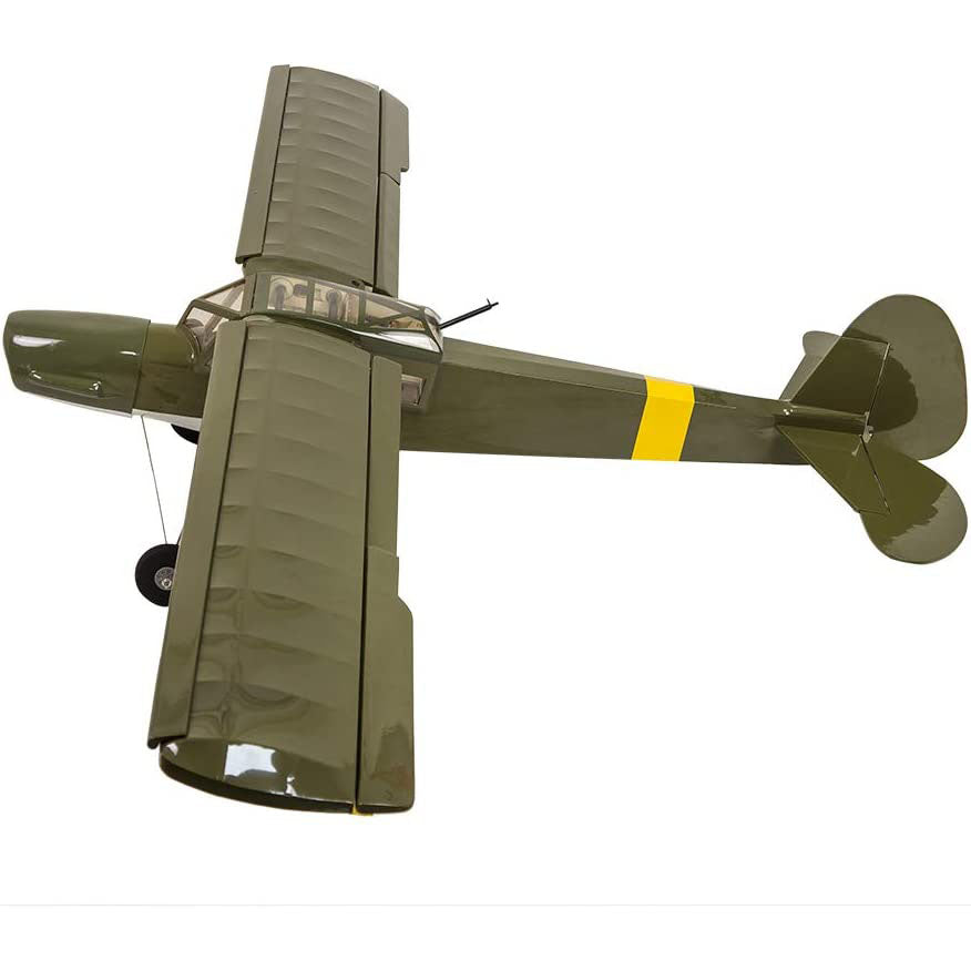 DWHobby Balsa wood Plane Army Green Fi156 Fieseler Storch Large Electric or Gas Power Fixed Wing Balsa Plane 1600mm Wingspan With Accessories