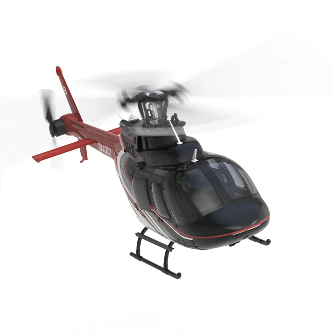 YXZNRC F08 Bell 206 RC Helicopter 2.4G 6CH 1/27 Scale Brushless Direct-Drive 6G Flybarless Model with Optical Flow Positioning