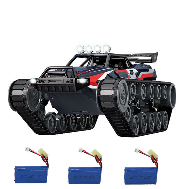New Alloy Tank 1:12 RC Tank Interactive RC Toy Car LED Lights Spray Stunt Toys