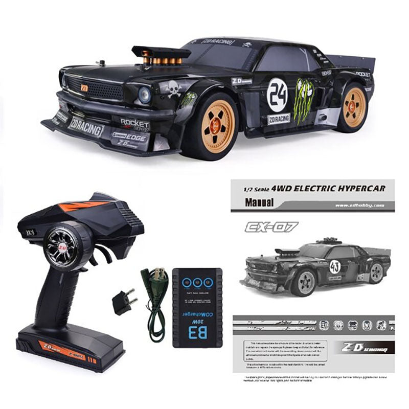 ZD Racing EX07 1/7 4WD RC Coche de alta velocidad 130 km/h Profesional de derrape plano Coche deportivo Eléctrico RC Modelo Juguetes Regalo