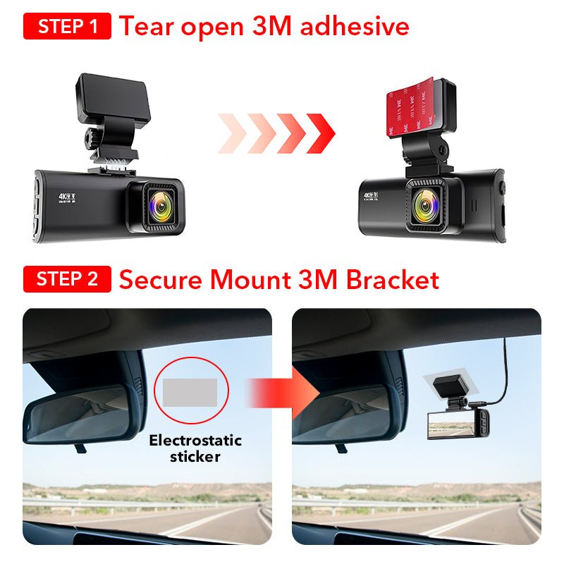 4K Front and Rear Dash Cam For Cars 5G WIFI Car Security Camera F7N Series