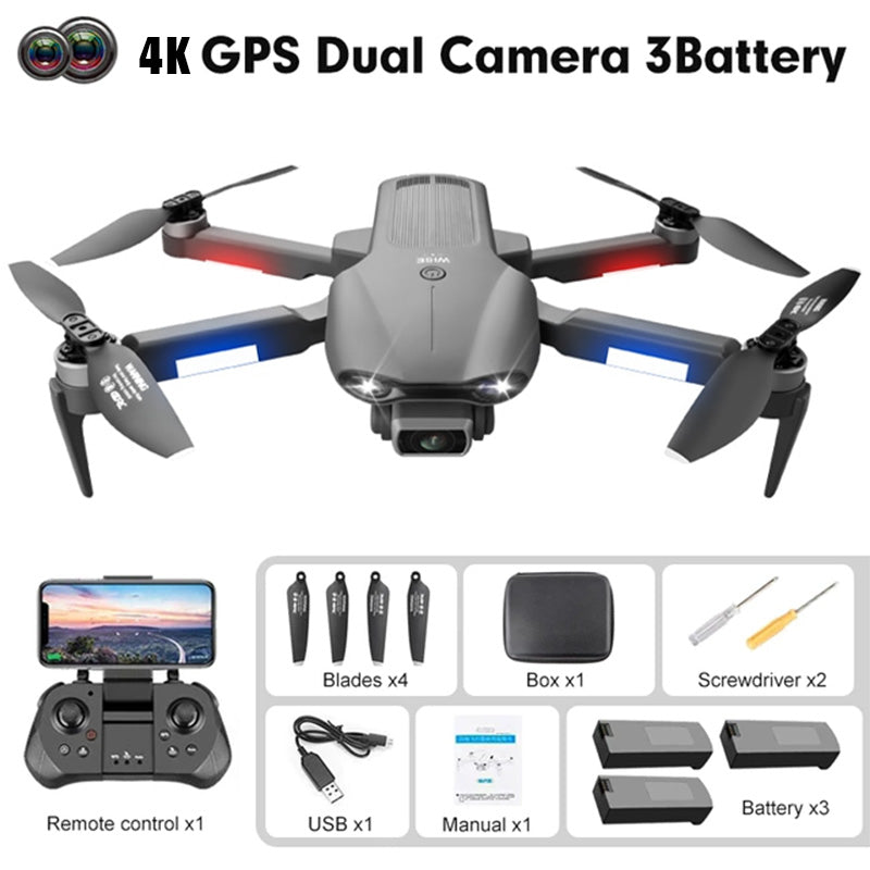 4DRC F9 4K Drone Dual HD Camera Aerial Photography GPS 5G Wifi FPV Brushless Motor RC Quadcopter Toys