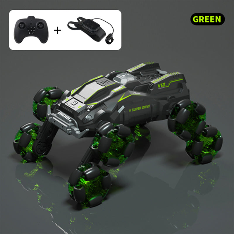 RC Car 8 Wheels 360° Rotation Stunt Gesture Sensing Watch Spray RC Vehicle with Light Music Led