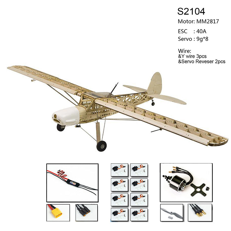 DWHobby Fieseler Fi156 Storch Balsa wood Plane Large Electric or Gas Power Fixed Wing Balsa Plane Kits 1600mm Wingspan