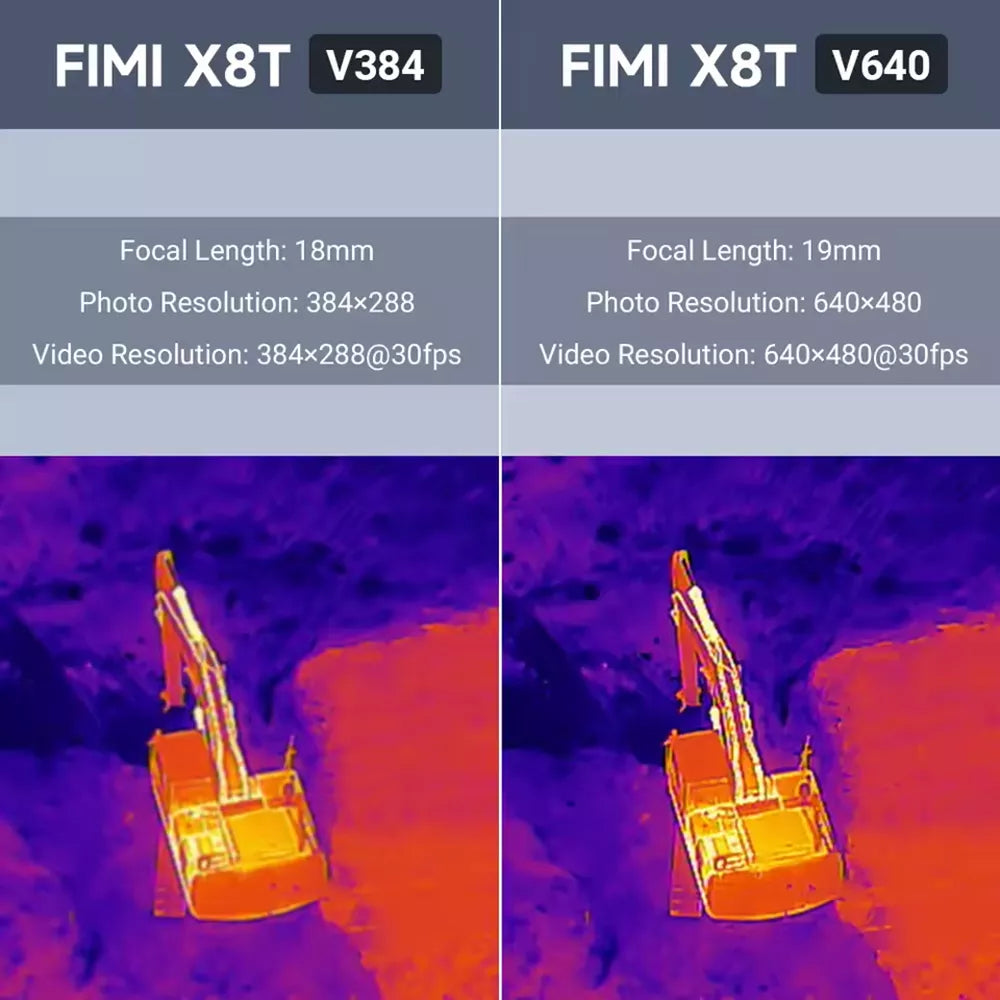 FIMI X8T V384 4K Drone Lnfrared Thermal Imaging 3-Camera gimbal system RokLink 5.0 20KM Transmission GPS Quadcopter