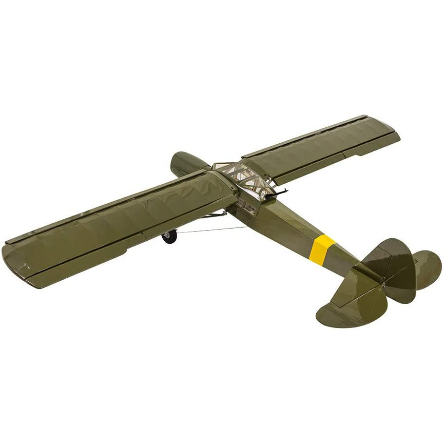 DWHobby Balsa wood Plane Army Green Fi156 Fieseler Storch Large Electric or Gas Power Fixed Wing Balsa Plane 1600mm Wingspan With Accessories