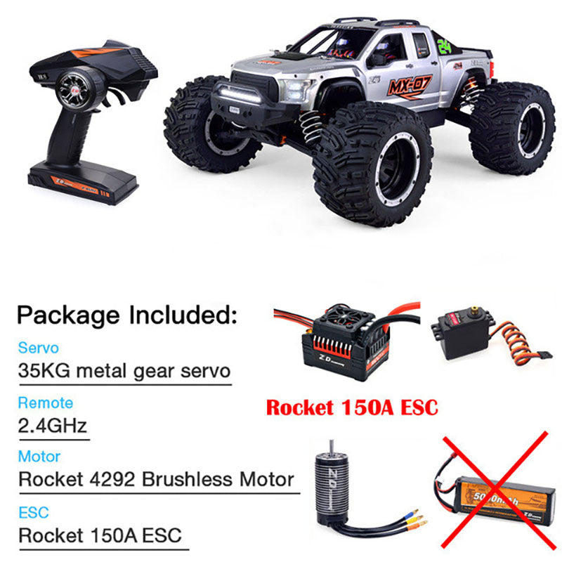 ZD Racing MX 07 1/7 4WD RC Car 8S Brushless Monster Truck Buggy Off-Road High-speed 80km/h RC Racing
