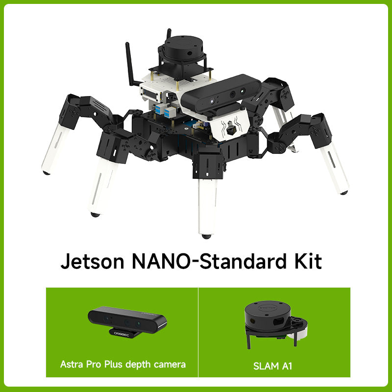 Yahboom 18DOF Muto RS Hexapod Robot ROS2 STEM Education Python Programming Robot for Raspberry Pi 4B and NVIDIA Jetson NANO