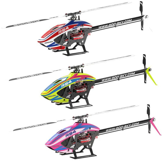 Helicóptero RC GooSky RS4 Venom, versión 400, motor sin escobillas de 6 canales, 3D, clase Flybarless