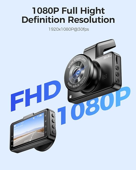 AZDOME M17 1CH Dash Cam 1080P with ADAS 3" Screen 24H Parking Mode