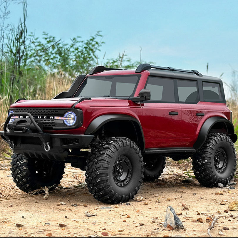 HB R1001 BRONCO 1:10 - Coche teledirigido todoterreno 4x4 con luz LED, escala 1:10
