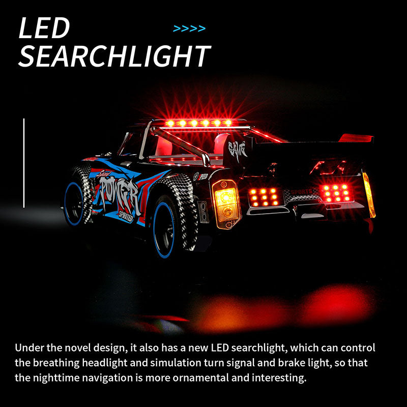 Wltoys 104072 4WD RC Drift Car High Speed 60 KM/H 1/10 2.4G Brushless RC Car Metal Chassis with LED Light