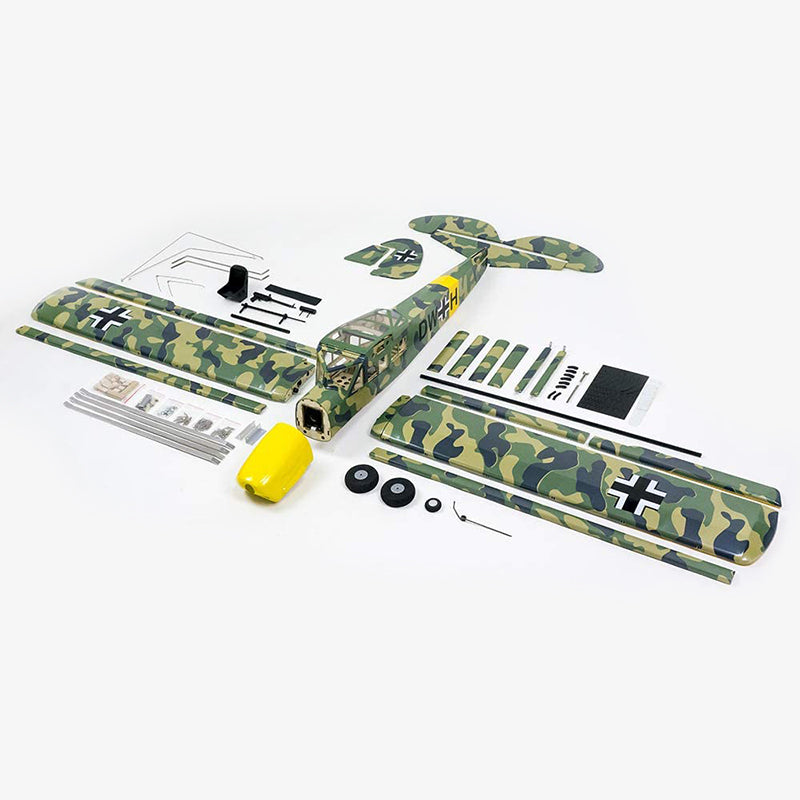 DWHobby Camouflage Fi156 Storch Balsa wood Plane Large Electric or Gas Power Fixed Wing Balsa Plane Kits 1600mm Wingspan