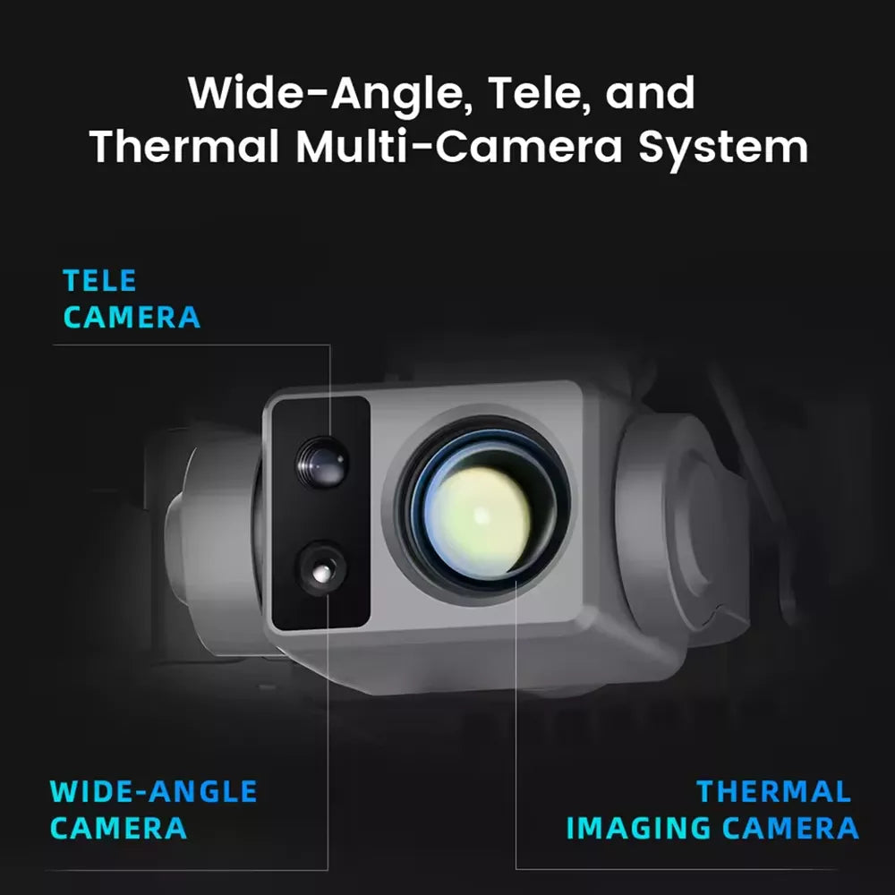 FIMI X8T V384 4K Drone Lnfrared Thermal Imaging 3-Camera gimbal system RokLink 5.0 20KM Transmission GPS Quadcopter