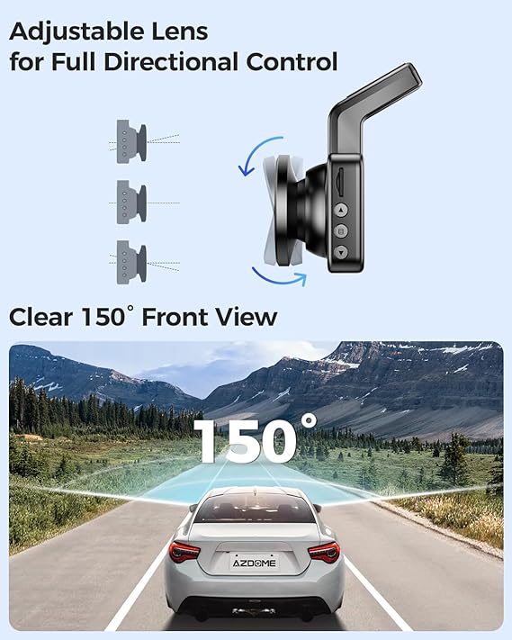 AZDOME M17 1CH Dash Cam 1080P with ADAS 3" Screen 24H Parking Mode