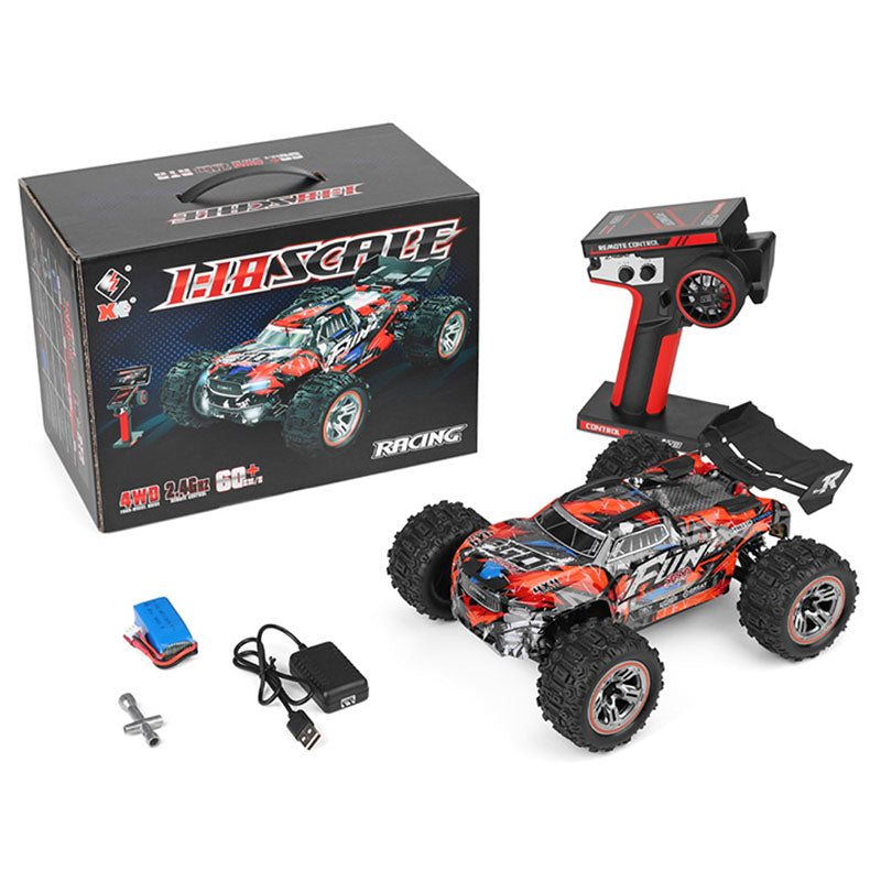 Wltoys 184008 RC Car RTR 1/18 70KM/H 4WD Brushless Off-Road High Speed LED Light Truck Full Proportional RC Car Toys