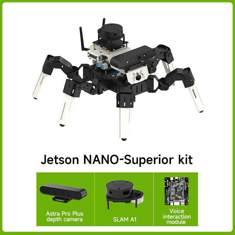 Yahboom 18DOF Muto RS Hexapod Robot ROS2 STEM Education Python Programming Robot for Raspberry Pi 4B and NVIDIA Jetson NANO