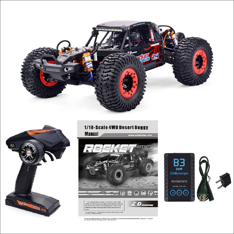 ZD Racing DBX 10 1/10 4WD 2.4G Camión de desierto sin escobillas de alta velocidad 80 km/h Coche todoterreno RC de juguete