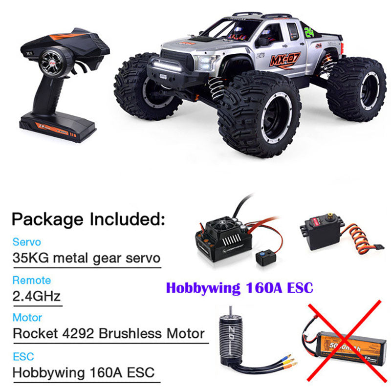 ZD Racing MX 07 1/7 4WD RC Car 8S Brushless Monster Truck Buggy Off-Road High-speed 80km/h RC Racing