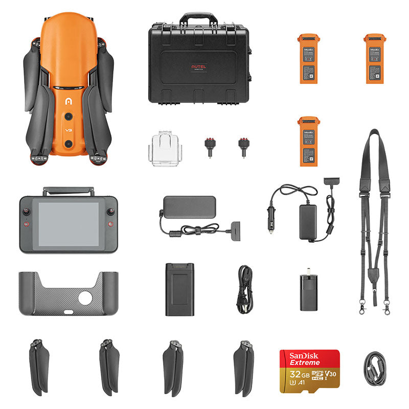 Autel Robotics EVO II Dual 640T V3 Rugged Bundle 640x512 Infrared Thermal Imaging Camera 0.8" CMOS 8K Camera Professional Quadcopter