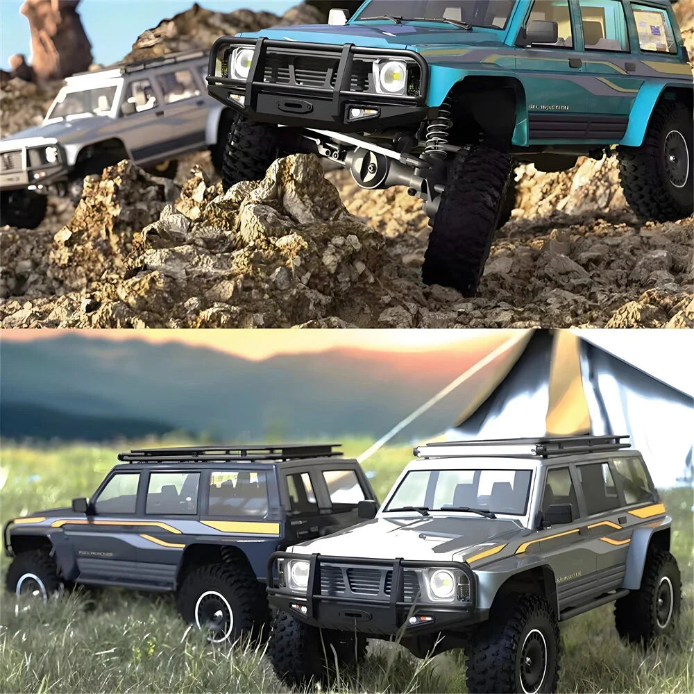 YIKONG YK4107 1/10 4WD RC Car Rock Crawler Two Speed Differential Lock LCG Chassis Tank Turn LED Lights Off-Road Climbing Truck