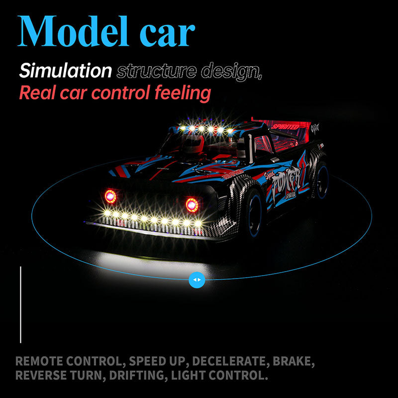 Wltoys 104072 4WD RC Drift Car High Speed 60 KM/H 1/10 2.4G Brushless RC Car Metal Chassis with LED Light