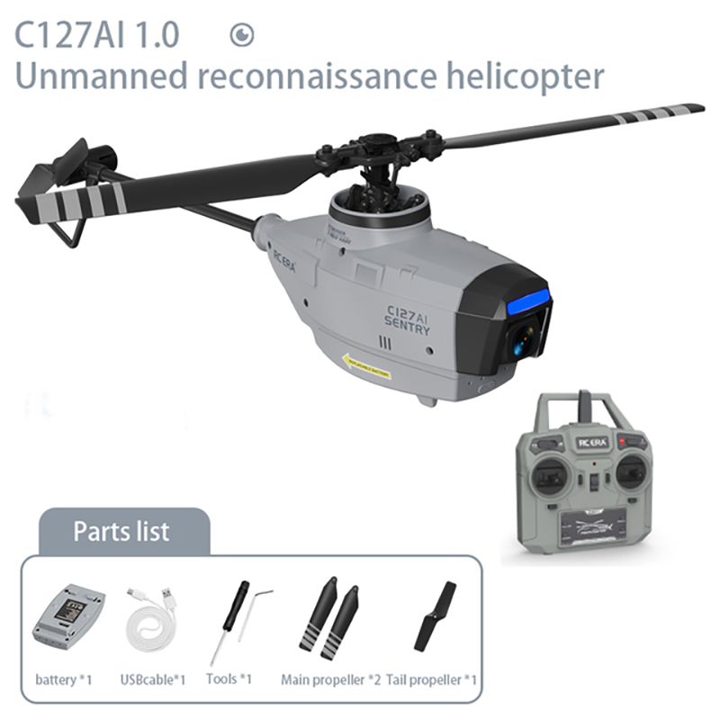 RC ERA C127AI Update RC Helicopter 2.4G 6-Axis Gyro Brushless Motor Optical Flow Localization RC Helicopter Toys