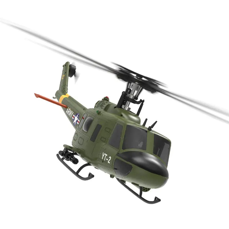 YXZNRC F07 UH1D Huey Helicopter 6-Axis Gyroscope and Optical Flow Localization 1:34 RC Helicopter