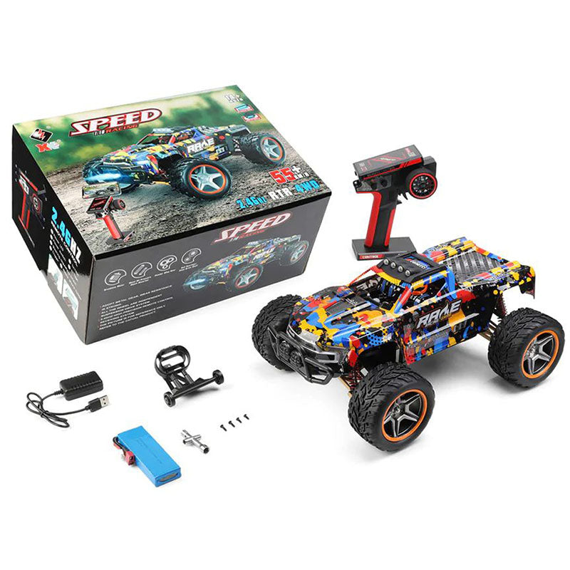 Wltoys 104016 104018 Coche RC 4x4 sin escobillas, escala 1:10, 2,4 G, 55 km/h, gran vehículo eléctrico de aleación