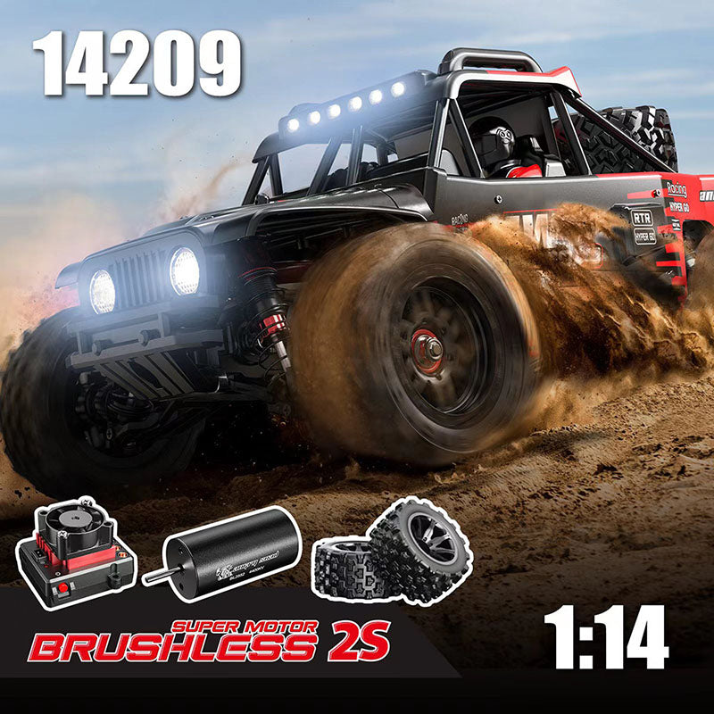 MJX Hyper Go 14209 14210 V2.0 1/14 Waterproof High-Speed Brushless RC Car 4WD Off-Road Racing Electric Truck Metal Chassis