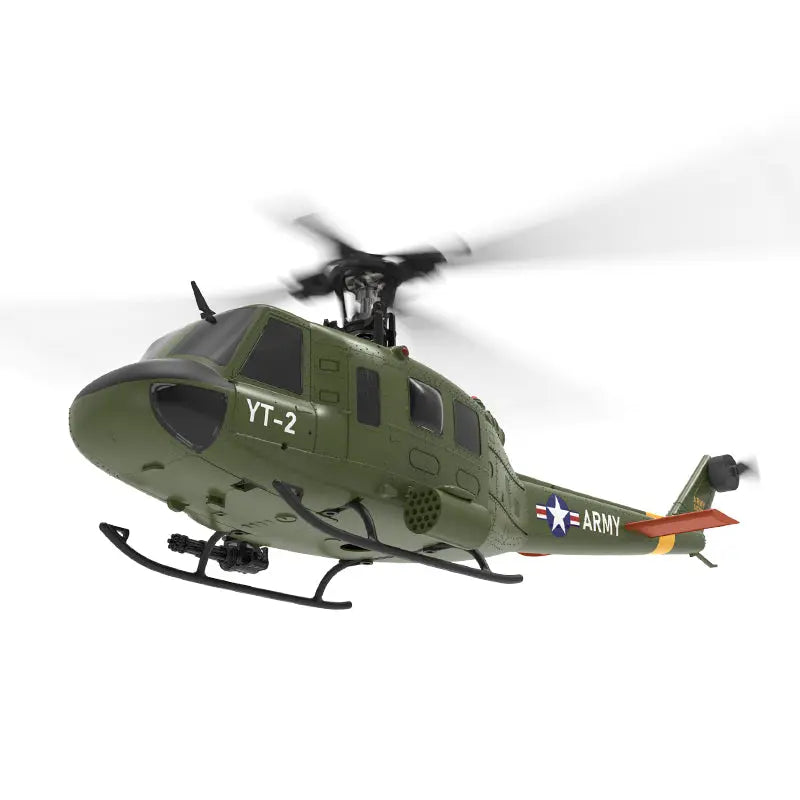 YXZNRC F07 UH1D Huey Helicopter 6-Axis Gyroscope and Optical Flow Localization 1:34 RC Helicopter