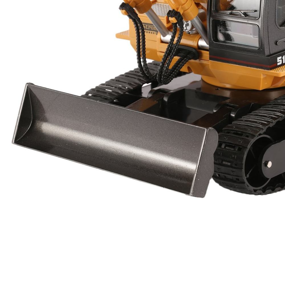 Huina 1510 RC Excavator Bulldozer 2.4G 1:16 11CH 680° Rotating Sound/Light Toy RC Car