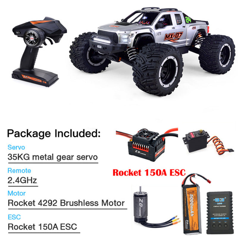ZD Racing MX 07 1/7 4WD RC Car 8S Brushless Monster Truck Buggy Off-Road High-speed 80km/h RC Racing