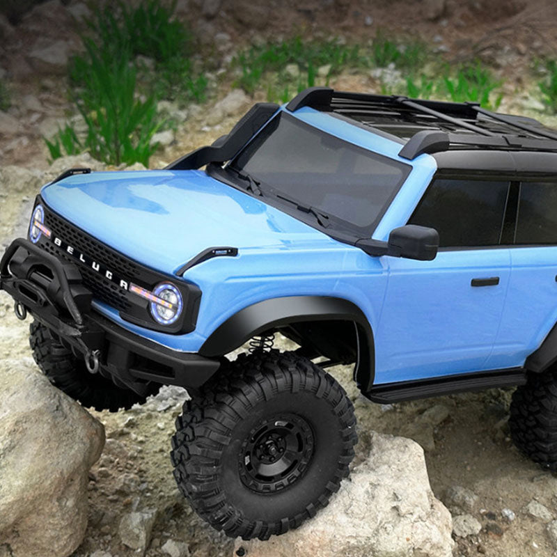 HB R1001 BRONCO 1:10 - Coche teledirigido todoterreno 4x4 con luz LED, escala 1:10