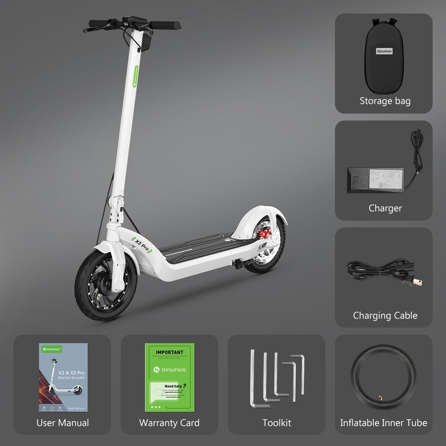 isinwheel X3 Pro 1200W Commuting Electric Scooter