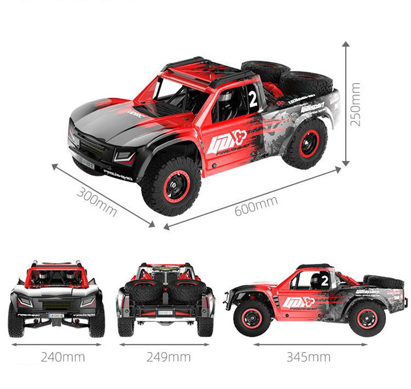 UDIRC 1002SE 1002 4WD RC Car 1/10 2.4G 60km/h Brushless Short Course Truck LED Light Gyro All Terrain Desert Off Road Truck