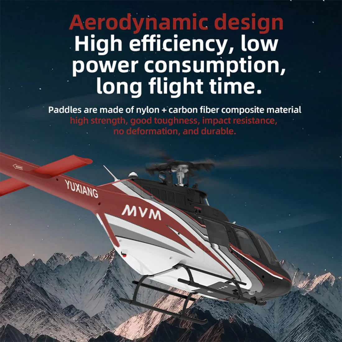 YXZNRC F08 Bell 206 RC Helicopter 2.4G 6CH 1/27 Scale Brushless Direct-Drive 6G Flybarless Model with Optical Flow Positioning