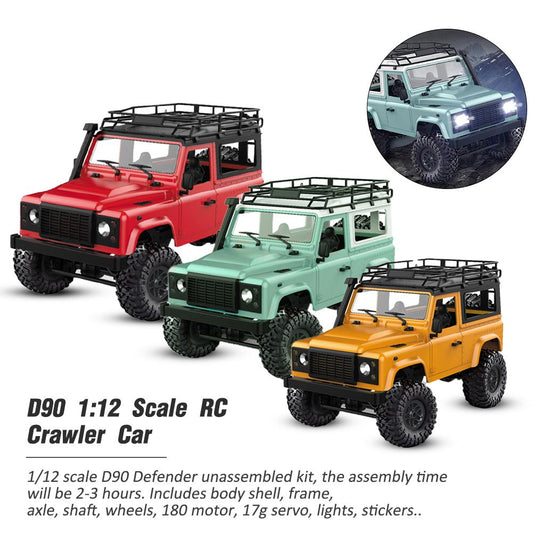 Coches RC D90 escala 1:12 RC crawler car 2.4G tracción en las cuatro ruedas vehículo completo ensamblado MN-90K