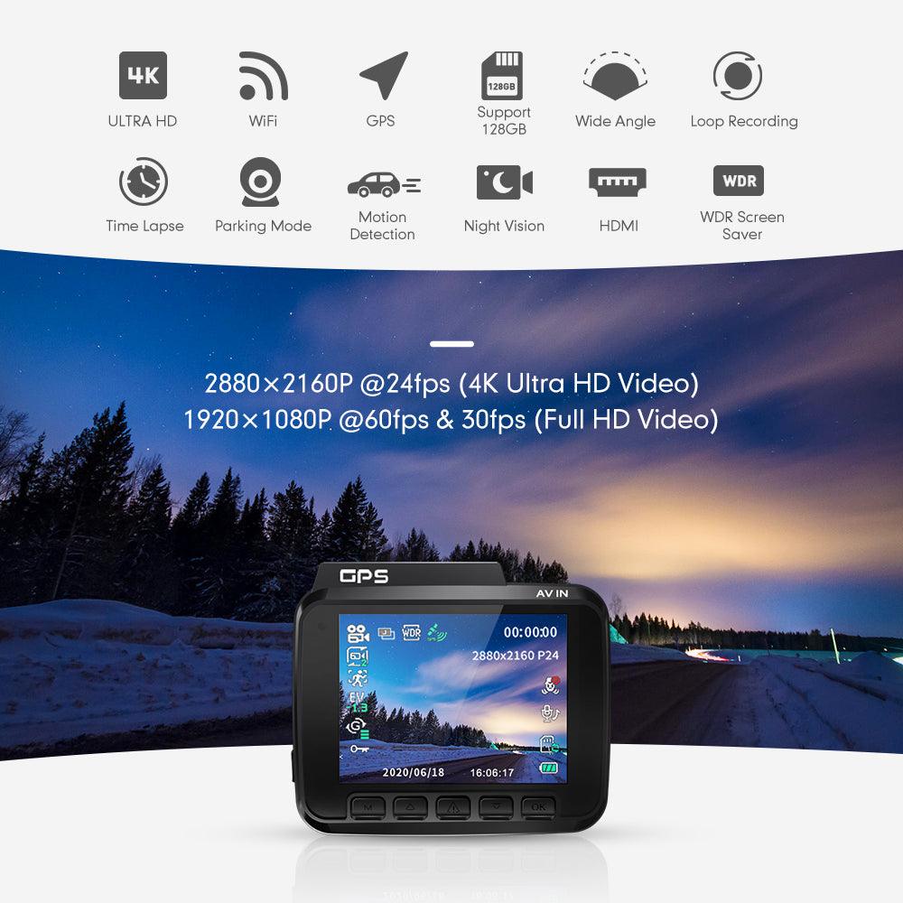 AZDOME GS63H 1CH Dash Cam 4K with Super Night Vision