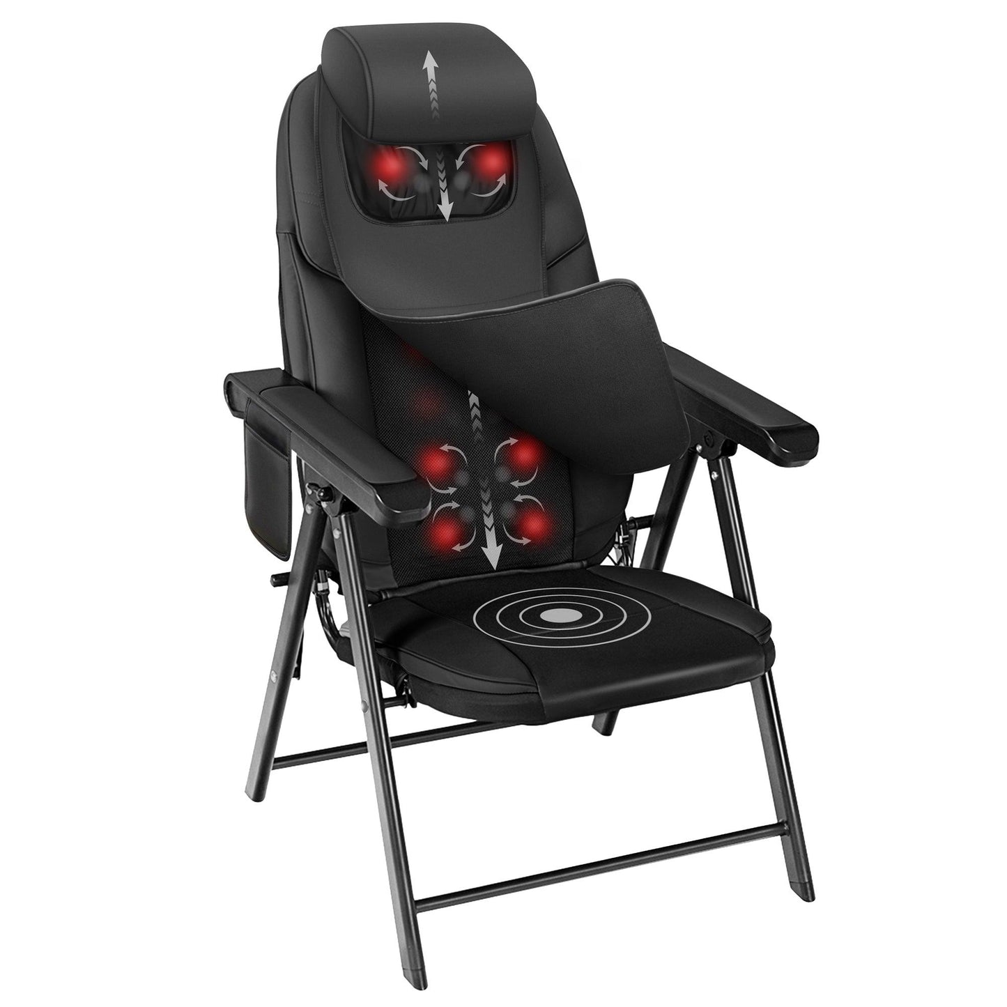 Comfier Portable Folding Massage Chair-Shiatsu Neck and Back Massager with Heat CF-9202