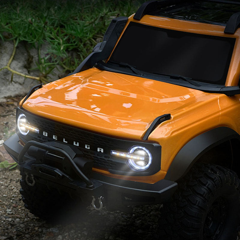 HB R1001 BRONCO 1:10 - Coche teledirigido todoterreno 4x4 con luz LED, escala 1:10