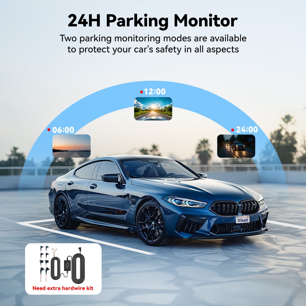 Redtiger A6 2.5k+1080P+1080P 3-Channel 5.8GHz Wifi Dash Cam