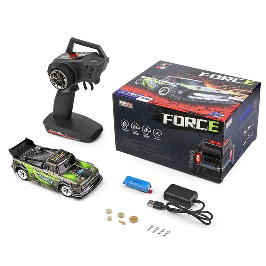 Wltoys 284131 RC Drift Car RTR 4WD 1/28 2.4G Chasis metálico de camión corto con luz LED